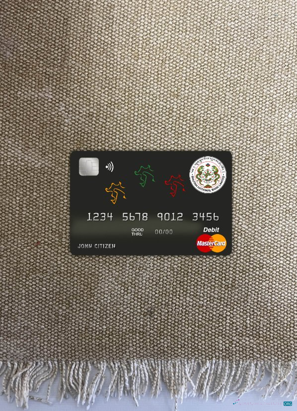 Download Bhutan National bank Bhutan master card photolook front Photoshop template